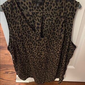 Banana Republic Brown Leopard Print Sleeveless Blouse